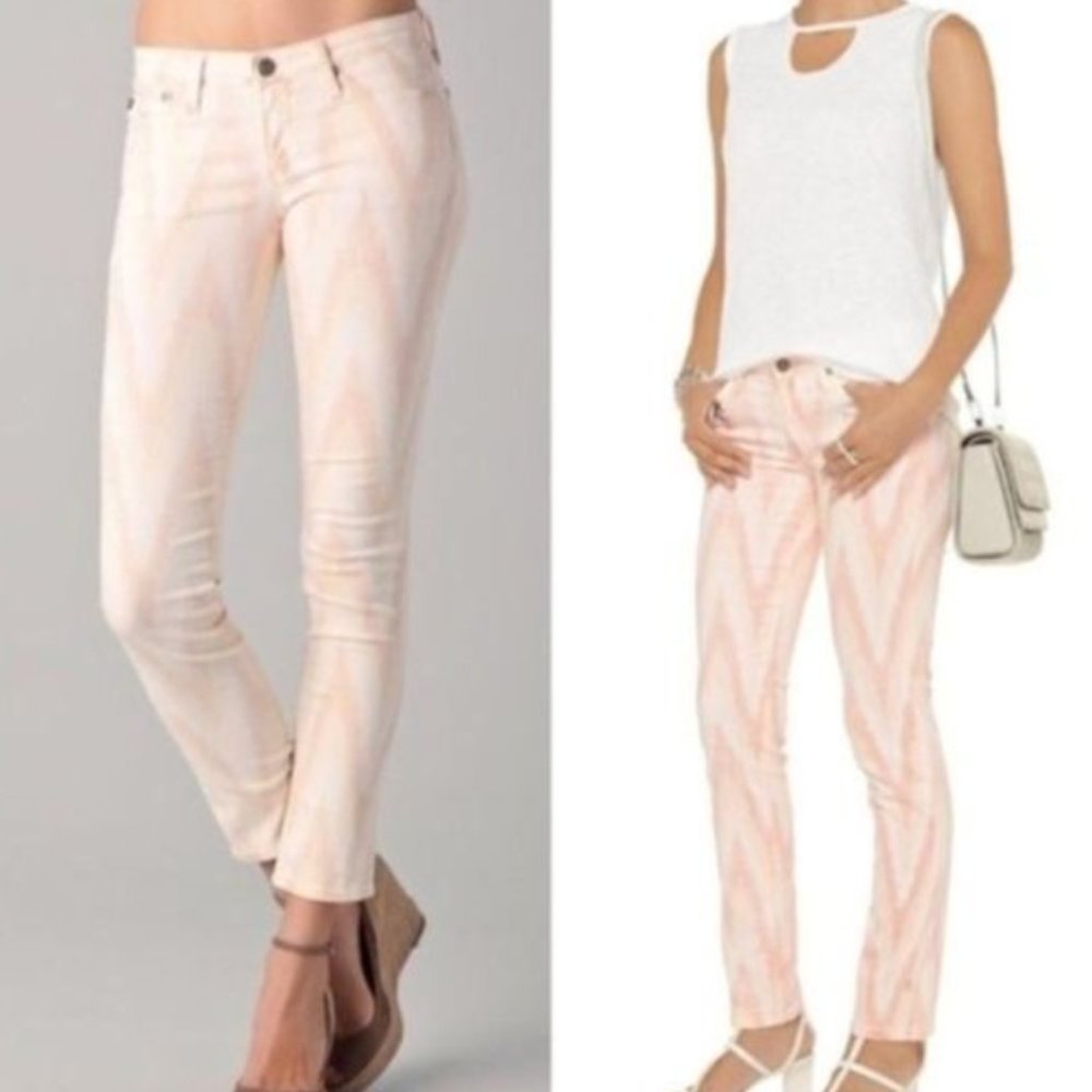 Adriano Goldschmied AG The Stilt Cigarette Leg Ikat Mid Rise Slim Straight Jeans